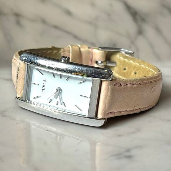 Furla Watch Womens Steel Collection Furla Leather Strap Quartz WORKS - Picture 1 of 10